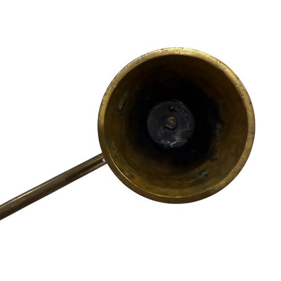 Vintage Brass Candle Snuffer with Bell Shaped Extinguisher – 6” Long - Picture 5 of 7